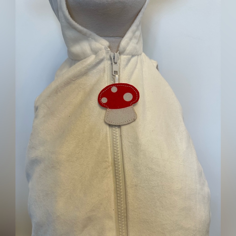Mushroom Toadstool Super Mario Bros Toad Baby Toddler Kids Costume Zip Up NEW - Picture 3 of 6